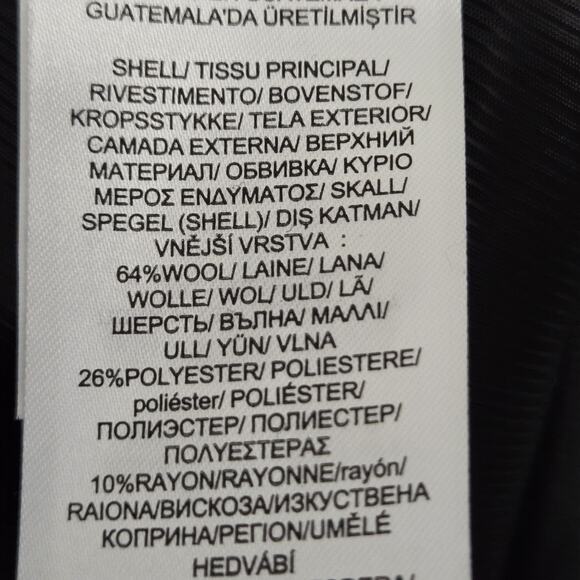 Lauren Ralph Lauren Women Double Breasted Wool Blend SZ 8 Black Peacoat Capsule - Picture 11 of 11